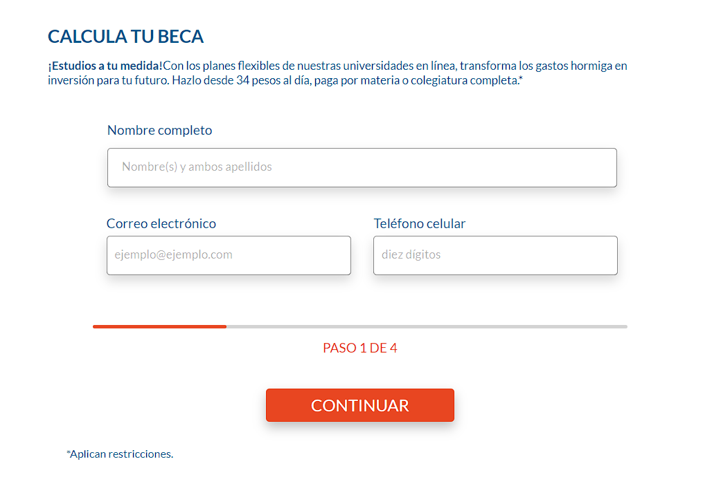 Calculadora de Becas