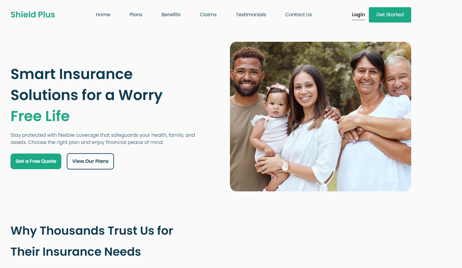 Landing page